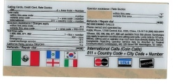 Lower payphone Instruction Card Payphone Insert