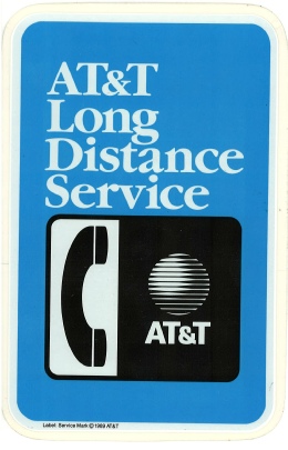 AT&T Long Distance Decal Sticker Payphone