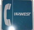 US West Payphone sign