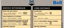 Bell Telephone Instruction Card Payphone Insert