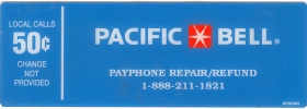 PAC BELL Payphone  Instruction Card Payphone Insert