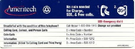 Ameritech Instruction Card Payphone Insert
