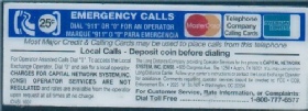  Payphone Instruction Card Payphone Insert