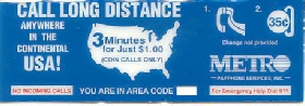 Instruction Card Payphone Insert